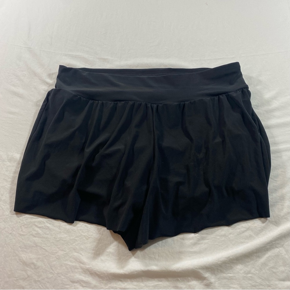 Aqua Green Swim Skirt  Black Women's 1X Lined Skirt Modest Cover Up